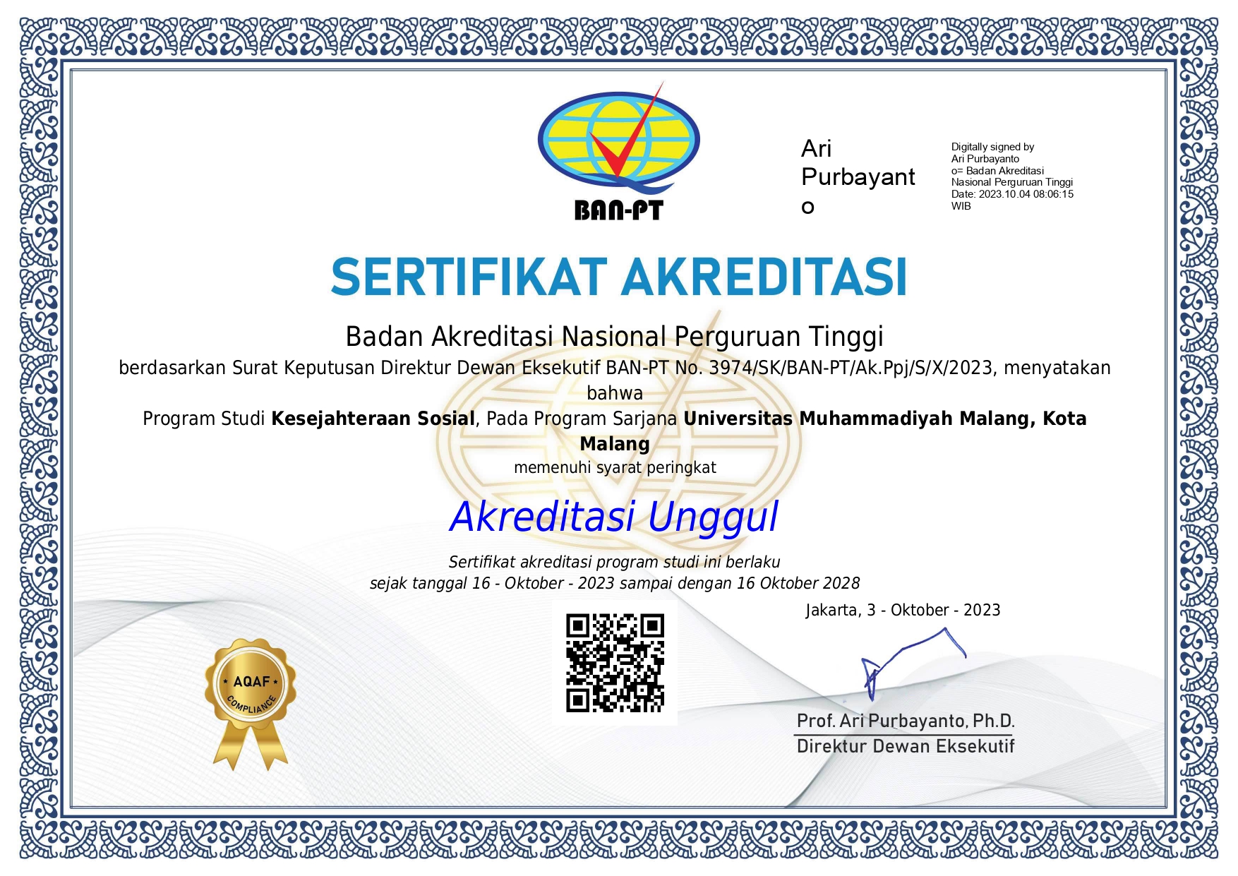 Akreditasi Kesejahteraan Sosial 