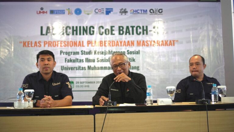 Prodi Kesejahteraan Sosial UMM Launching CoE Kelas Pemberdayaan Masyarakat Batch 3
